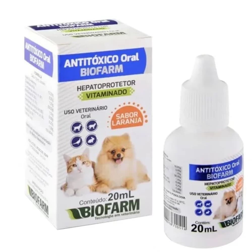 ANTITÓXICO ORAL SABOR LARANJA 20ML